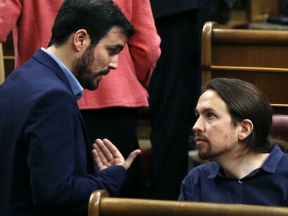 Alberto Garzón y Pablo Iglesias (Unidos Podemos)