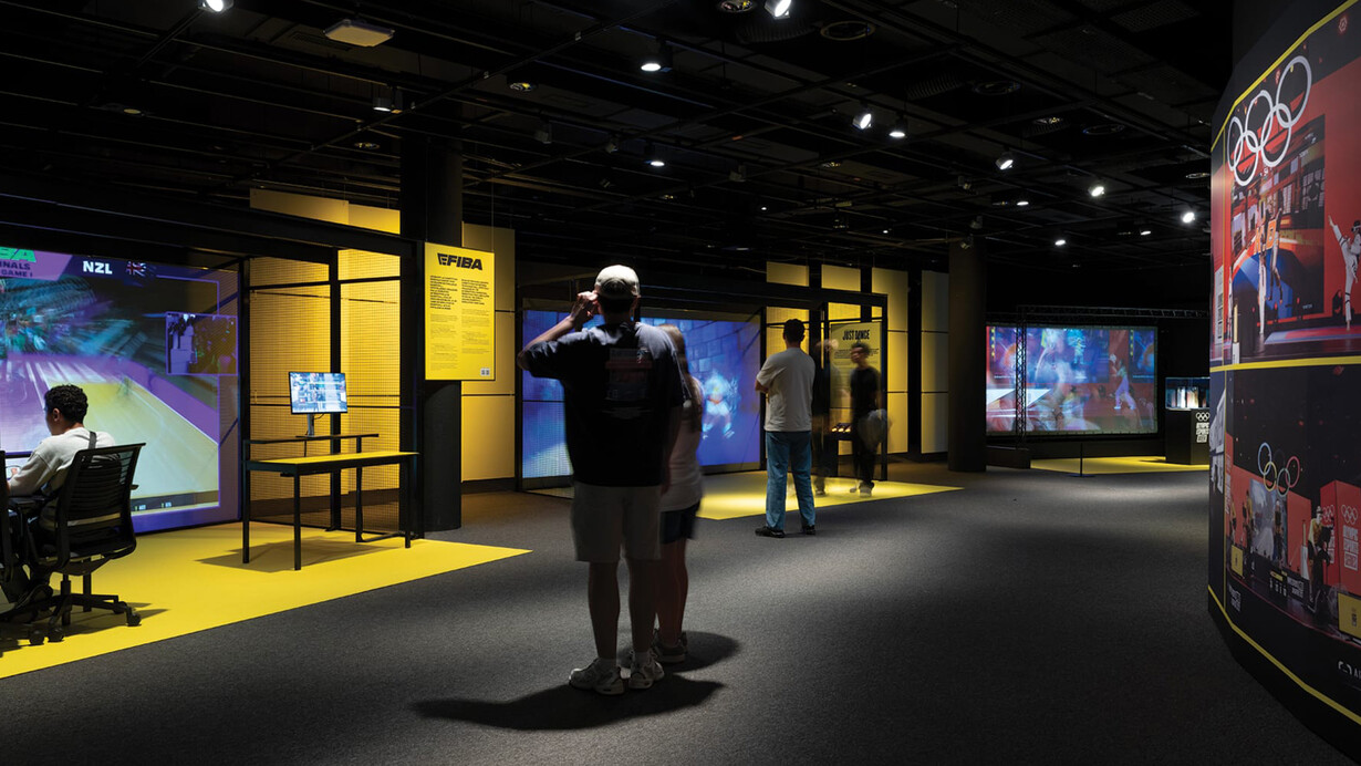 Ahead of the curve, exhibition view. Courtesy of the Olympic Museum