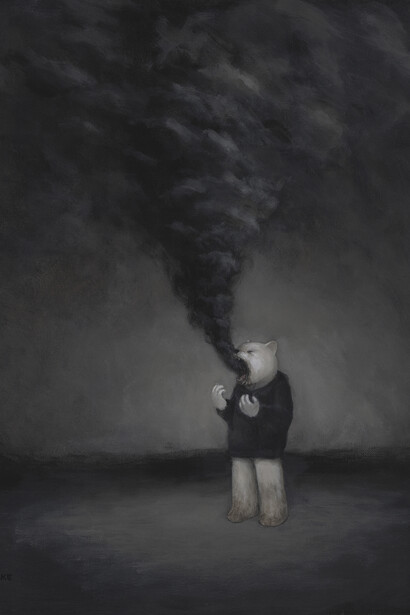 Luke Chueh, Exhale (detail). Courtesy of Corey Helford Gallery