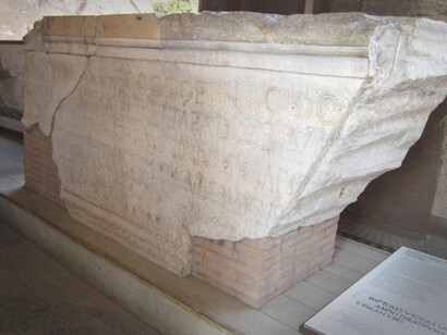 Inscription located today inside the Colosseum (Rome), ph. Brenda Lee Bohen