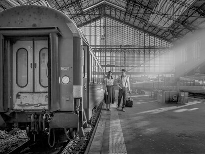 Passeggeri in stazione