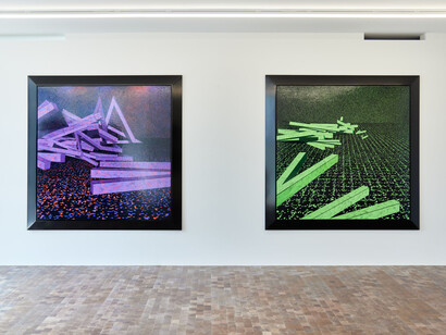 Bernar Venet, Algorithm and chance, exhibition view. Courtesy of Ceysson & Bénétière