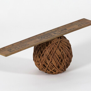 Robert Rauschenberg, Untitled, 2008, Patinated and painted bronze, 4 1/8 x 11 13/16 x 3 3/4 inches, Edition of 5  Art © Robert Rauschenberg Foundation/Licensed by VAGA, New York, NY