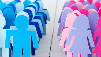 Azul y rosa, colores convencionales que representan los géneros