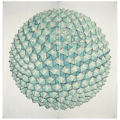 Planeta de Cristal II, 2020, Acuarela sobre papel, 200 x 195 cm