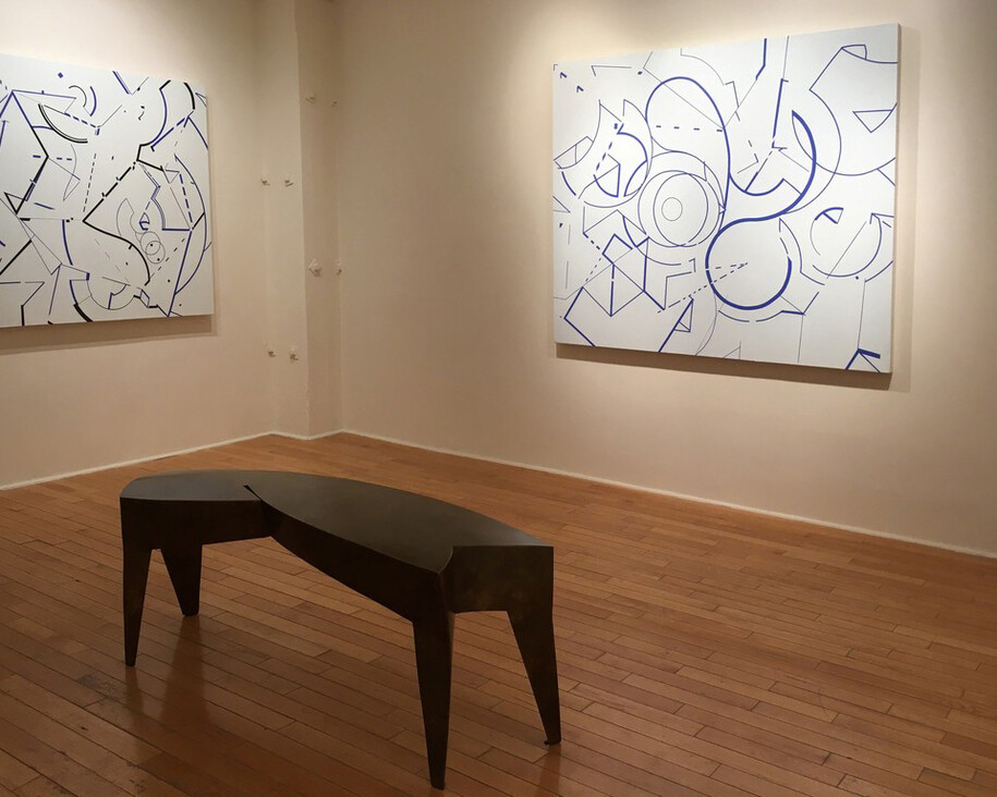 Worldline Schreiber Paintings, Exhibition view. Courtesy of Garvey|Simon