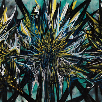 Liu Yangwen 劉養聞, Explosante-fixe《爆炸—固定》(detail), 2025. Courtesy of 3812 Gallery