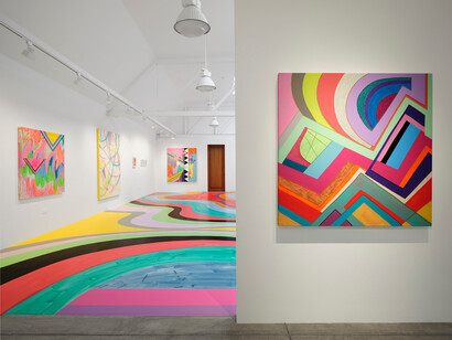 Sarah Cain, Quiet riot, exhibition view. Courtesy of Anthony Meier Gallery