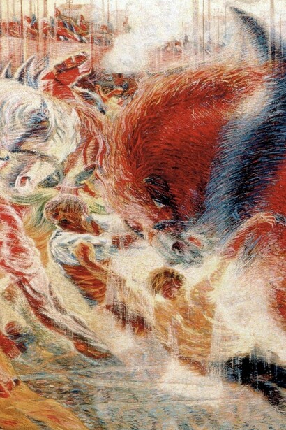 Umberto Boccioni, "La città che sale", 1912,  Museum of Modern Art di New York, USA