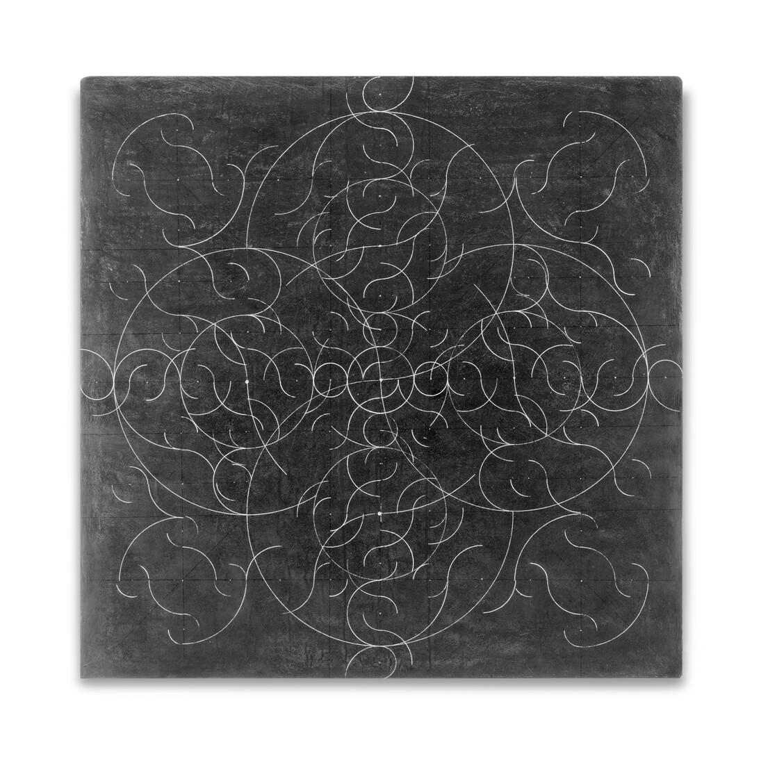 Gabriel Orozco, Inner Sequence Iota, 2014, Graphite and plaster on wood, 21 3/8 x 21 1/2 x 2 3/4 in. (54.3 x 54.6 x 7 cm)