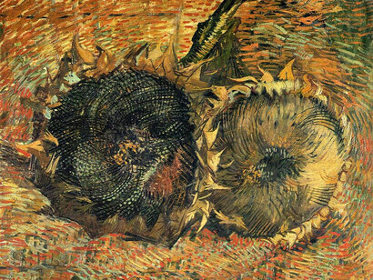 Vincent Van Gogh; Girasoles, 1887, Museum of Fine Arts, Bern (detalle)