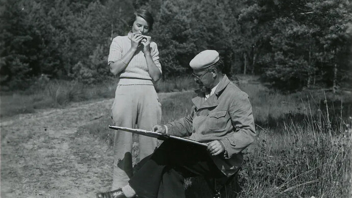 Karl Schmidt-Rottluff mit Roswita Peters in Rumbke, 1937. Mit freundlicher genehmigung der Kunstsammlungen Chemnitz