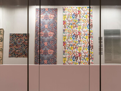 MAK permanent collection textiles and carpets, exhibition view. Courtesy of MAK