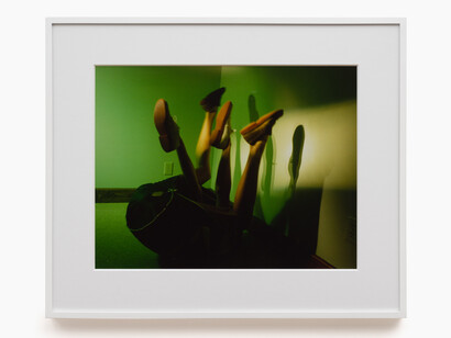 Jimmy DeSana, Four Legs with Shoes, Four Legs with Shoes, c. 1980, chromogenic print
14 3/4x18 7/8 inches, frame: 21 3/4x26 inches. Courtesy of Document Gallery