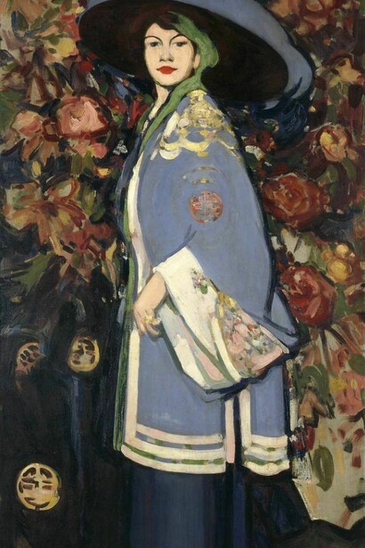 J. D. Fergusson (1874 – 1961), Le Manteau Chinois, 1909, Oil on canvas 199.5 x 97 cm, The Fergusson Gallery, Perth & Kinross Council - presented by the J. D. Fergusson Art Foundation 1991
