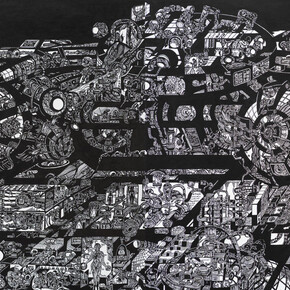Atthaphon Suetrongprasert, Lidar: the machine’s eye lidar (detail), 2026. Courtesy of Number 1 Gallery
