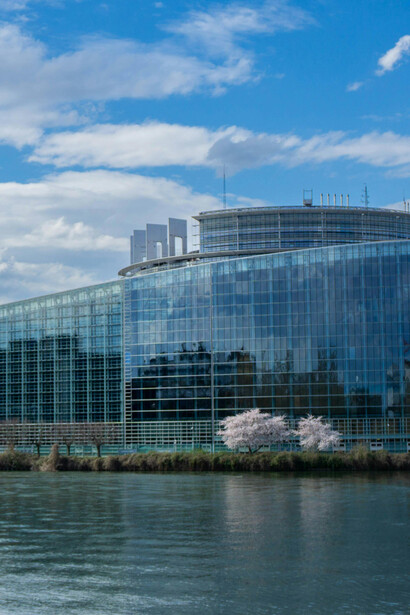 Hauptgebäude des EU-Parlaments in Brüssel,
Belgien