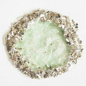 Jessica Mc Cambly, Shatter 15 , 2013, acrylic, Glass, Paper, 10x10 (Detail)