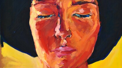 Kristian Zara, The red portrait, oil on canvas, 100x120cm, 2011