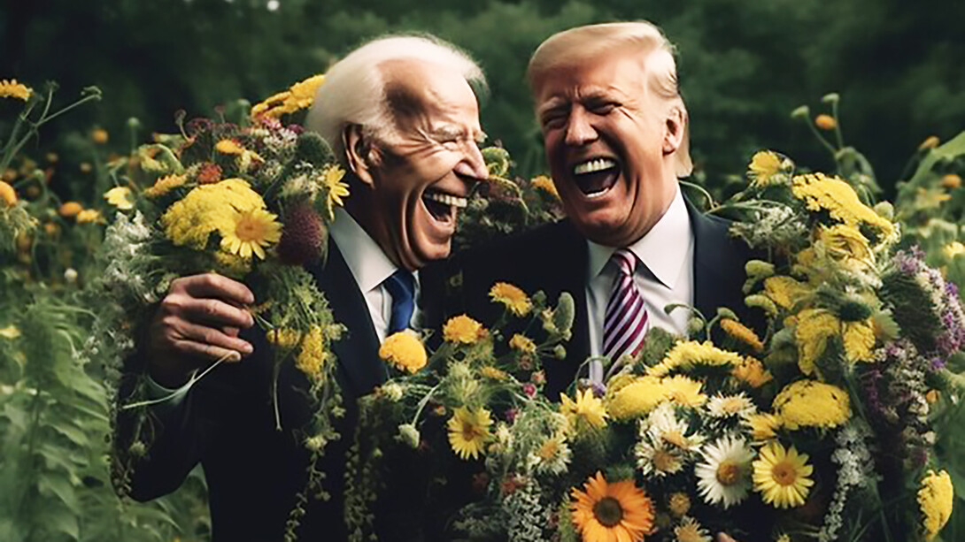 Donald Trump and Joe Biden illustaration
