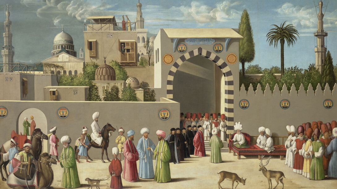 Réception d’une ambassade vénitienne par le gouverneur de damas. Courtesy of Musée du Louvre