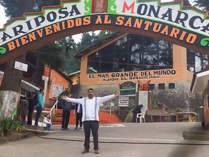 Homero Gómez González at El Rosario Monarch Butterfly Sanctuary 