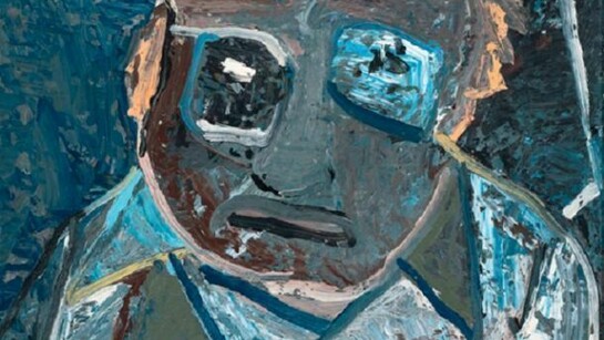 Victor Pesce, friendly face, 1984, oil on linen 18 x 24 inches