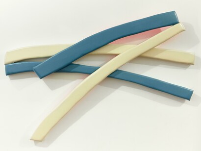 Justin Adian
Nuptuals, 2015
Oil enamel on canvas over ester foam
127 x 190,5 x 15,24 cm
50 x 75 x 6 inches
© Justin Adian
Courtesy of the artist and Almine Rech Gallery