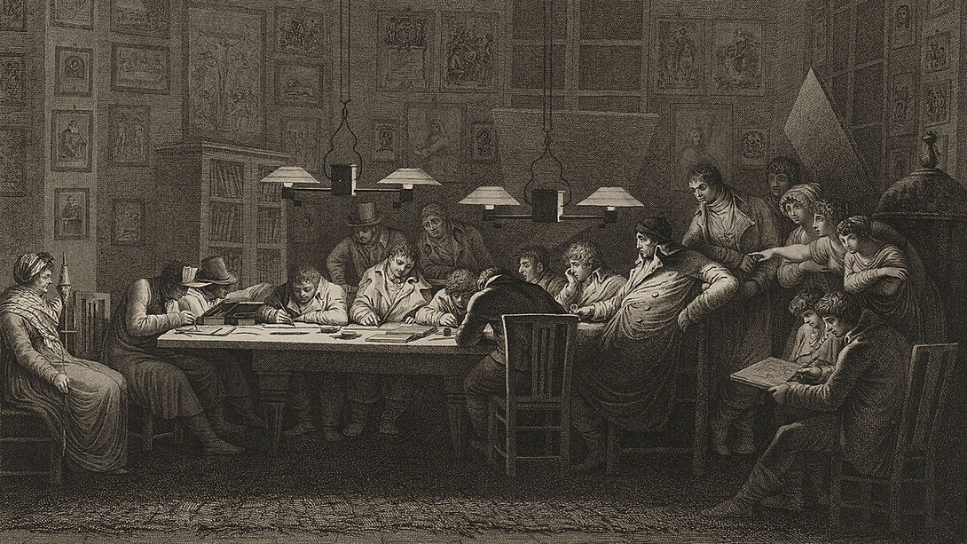 Giulio Tomba and Felice Giani, Rosaspinas's zeichenschule, 1811. Courtesy of Hamburger Kunsthalle