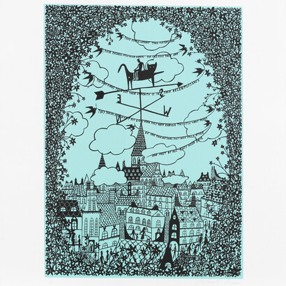 Rob Ryan, And Most Of All They Need Love, screenprint, 2013 © and Courtesy the artist