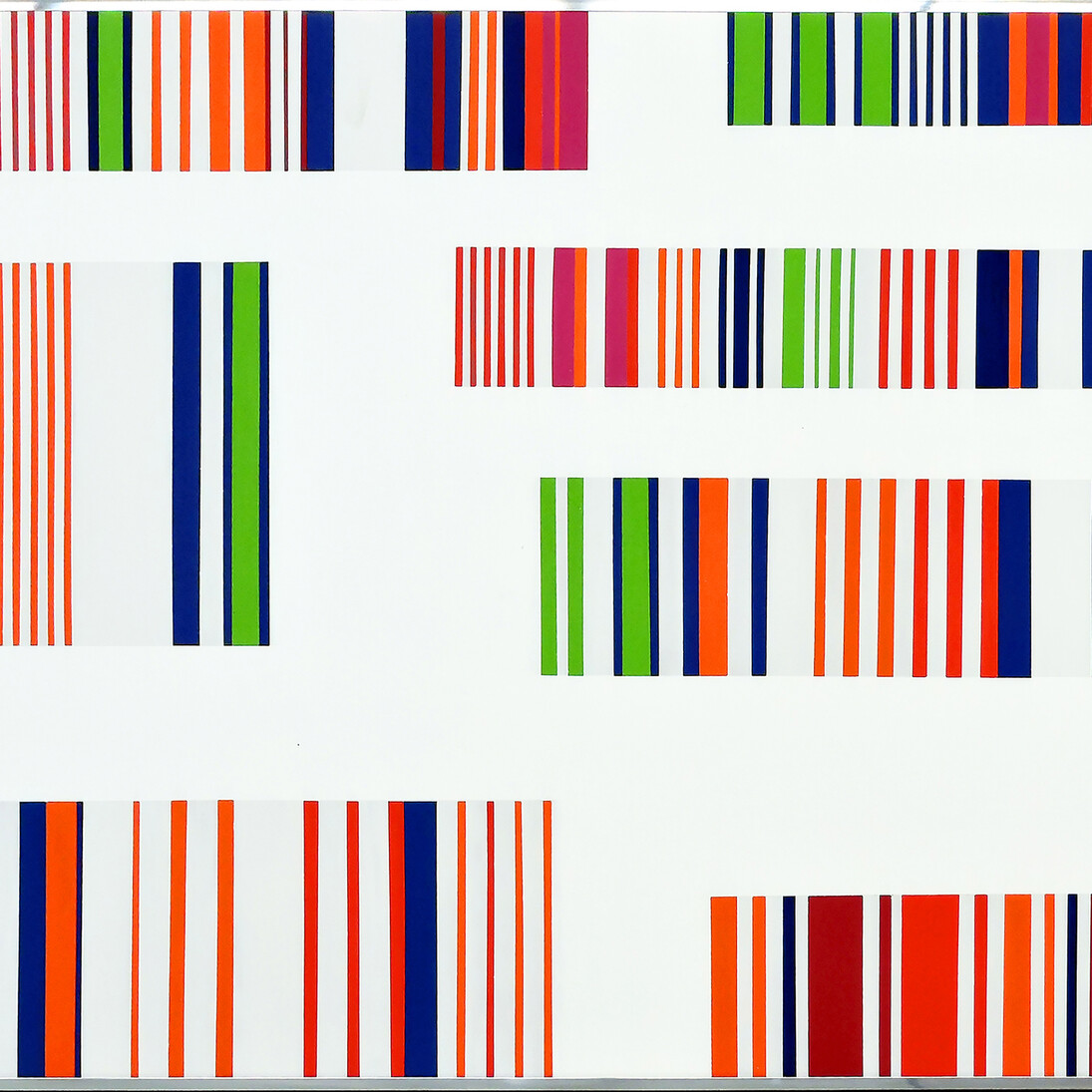 Ottavio Missoni, Senza titolo, detail, 1973, acrylic on board, 98 x 173 cm, Courtesy Collezione Privata