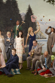 Pink Martini, promotional poster for Castell de Peralada Festival 2014