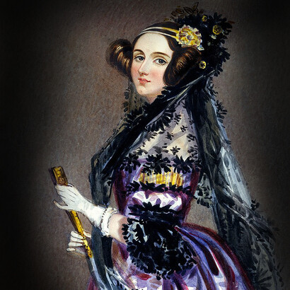 Ritratto di Ada Byron, contessa di Lovelace di Alfred Edward Chalon, 1840
