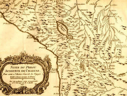 Mapa antiguo del Perú