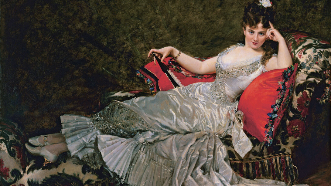 Charles Carolus-Duran, Portrait of Julia Tahl known as Mademoiselle Alice de Lancey, 1876, Oil on canvas, 60 × 83 in. (152.5 × 211 cm) Petit Palais, Musée des Beaux-Arts de la Ville de Paris, Paris