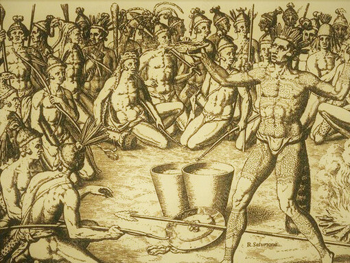 Theodore de Bry, Native American Indians War Dance