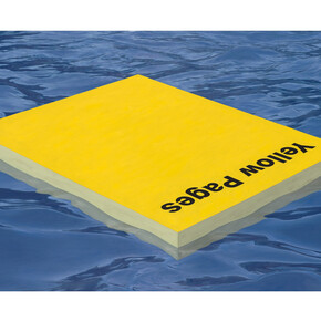 Mathew Cerletty, Yellow Pages, 2015, Oil on linen, 26 x 48 inches (66 x 121.9 cm). Courtesy the artist, Anton Kern Gallery, New York, and Almine Rech Gallery, Paris.