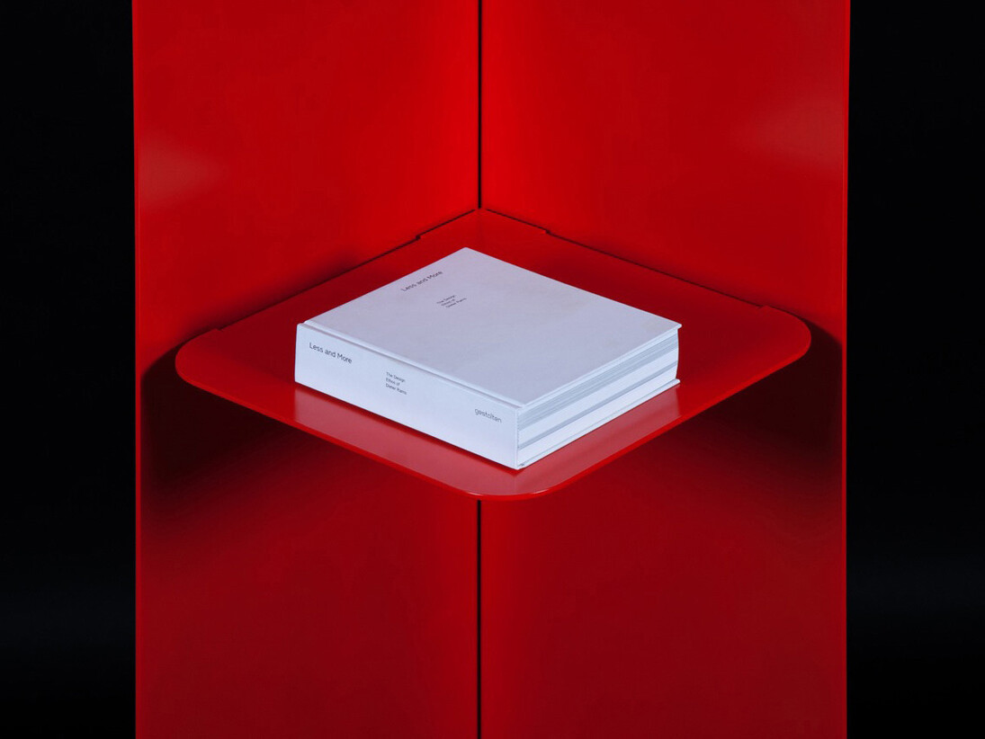 Maxim Maximov, Red Corner, Steel, 170 x 40 x 40 cm, 66 7/8 x 15 3/4 x 15 3/4 in, Courtesy of the designer and Gallery Elena Shchukina