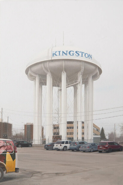 Mike Bayne, Water tower Kingston (détail), 2025. Avec l'aimable autorisation de la Blouin Division