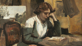 Young Girl Reading by Jean-Baptiste Camille Corot (1796–1875)