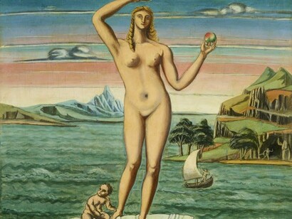 Gigiotti Zanini, "La nascita di Venere", 1922, olio su tavola, Mart