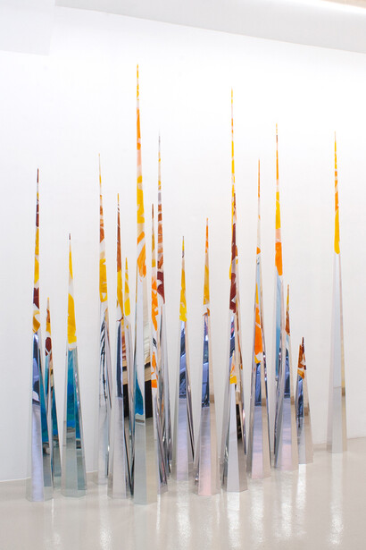 Clara Montoya, De cuerpo en cuerpo, vista de exhibición. Cortesía de F2 Galería