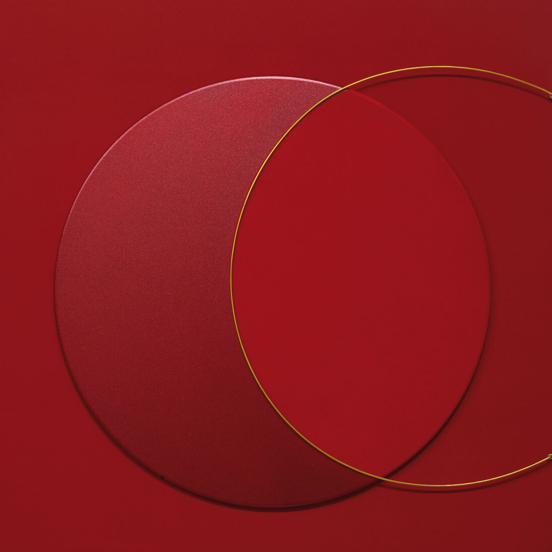 Bruno Bani, Eclissi R, 2017, acrilico e filo di rame su tela, 80 x 80 cm