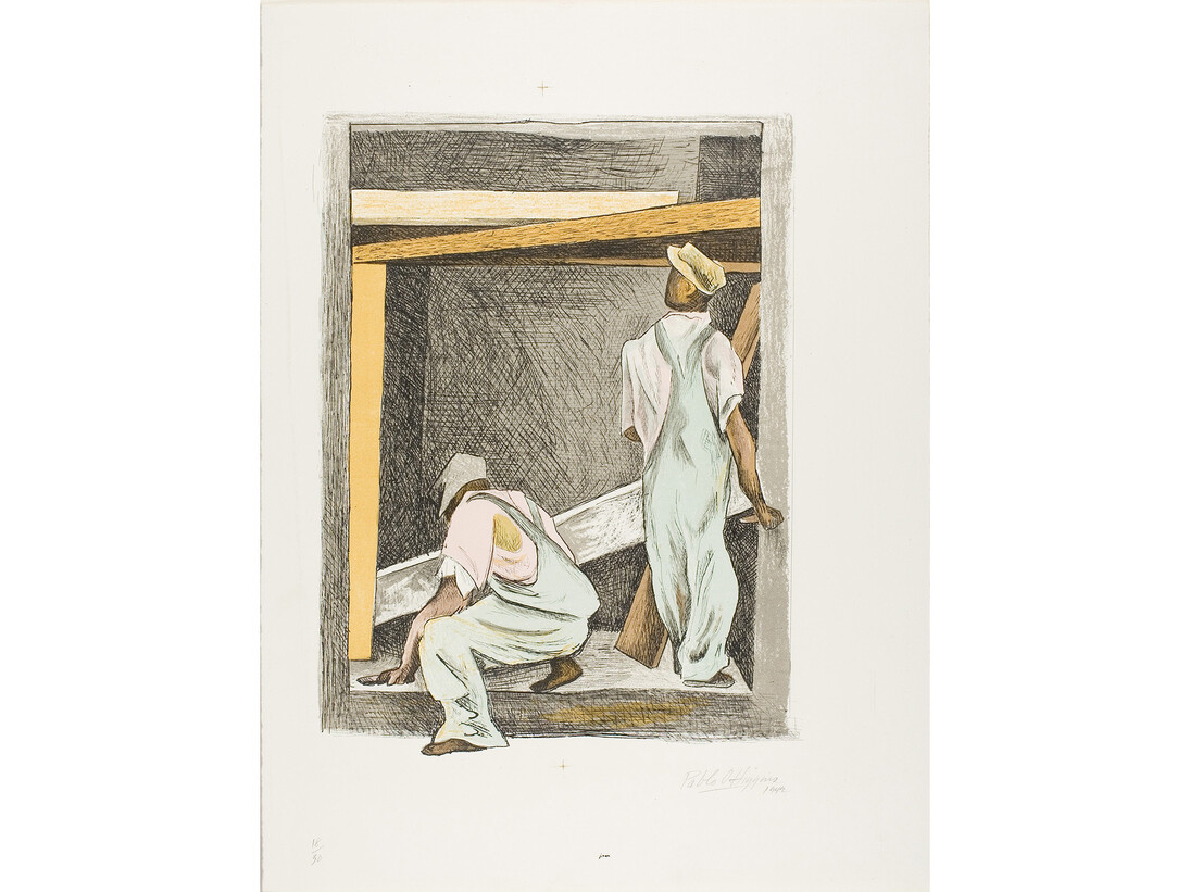 Pablo O'Higgins. Masons, 1942. The Art Institute of Chicago. William McCallin McKee Memorial Collection.