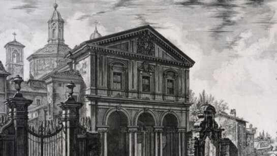 Giovanni Battista Piranesi, Basilica di San Sebastiano, 1750-1760, acquaforte, Museo di Roma