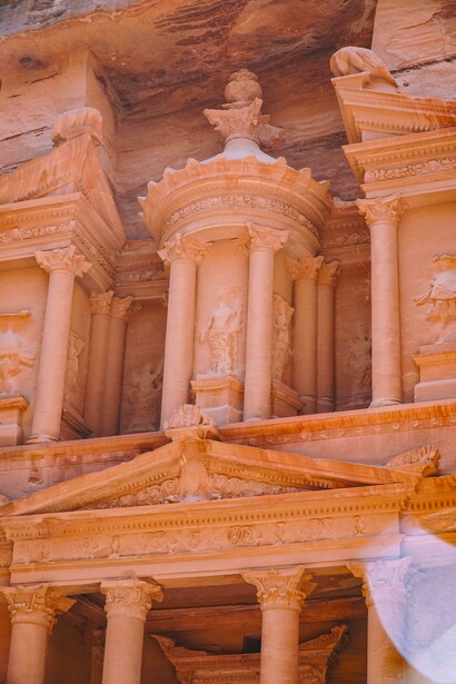 Detalhes das Ruínas de Petra, Jordânia