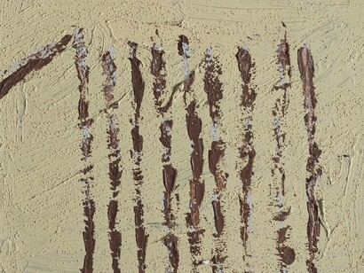 P. Shear, Almond Milk, 2018, acrilico su tela, foto di C. Favero