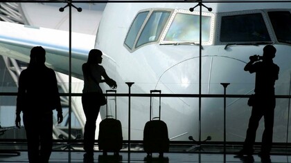 Waiting for the boarding in the airport