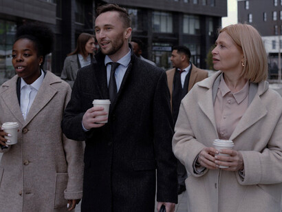 Discussing the next steps over coffee, these partners weigh the balance between friendship and business