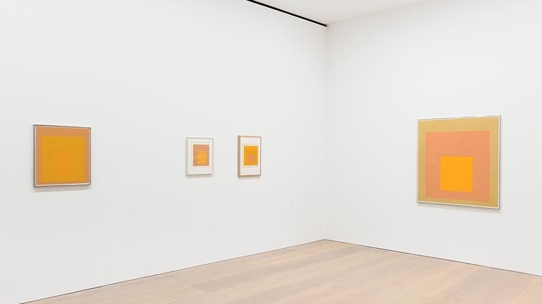 Josef Albers Sunny Side Up, Exhibition view. Courtesy of David Zwirner